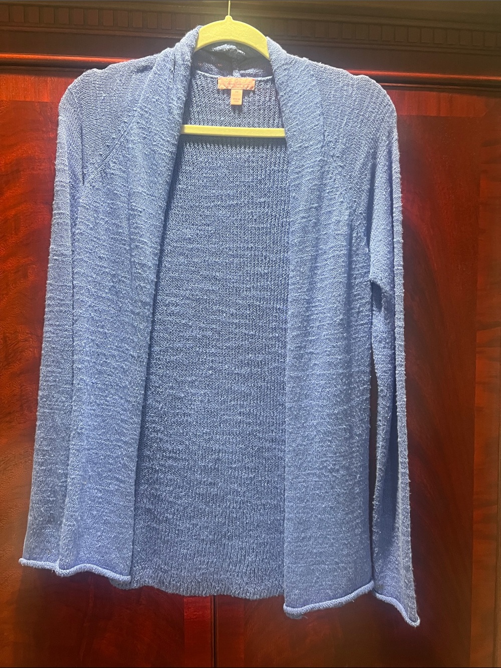 Lilly Pulitzer Light Blue Open-Front Knit Cardigan